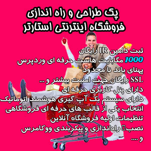 پک طراحی و راه اندازی فروشگاه اینترنتی استارتر